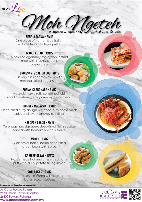 Jom Ngeteh @ AnCasa Royale Pekan, menu from as low as RM12